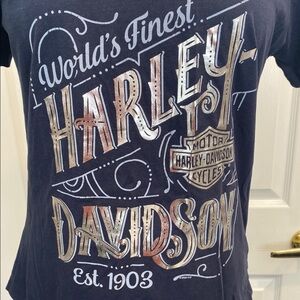 Small Harley-Davidson Navy Silverton Colorado Graphic V-Neck Short Sleeve